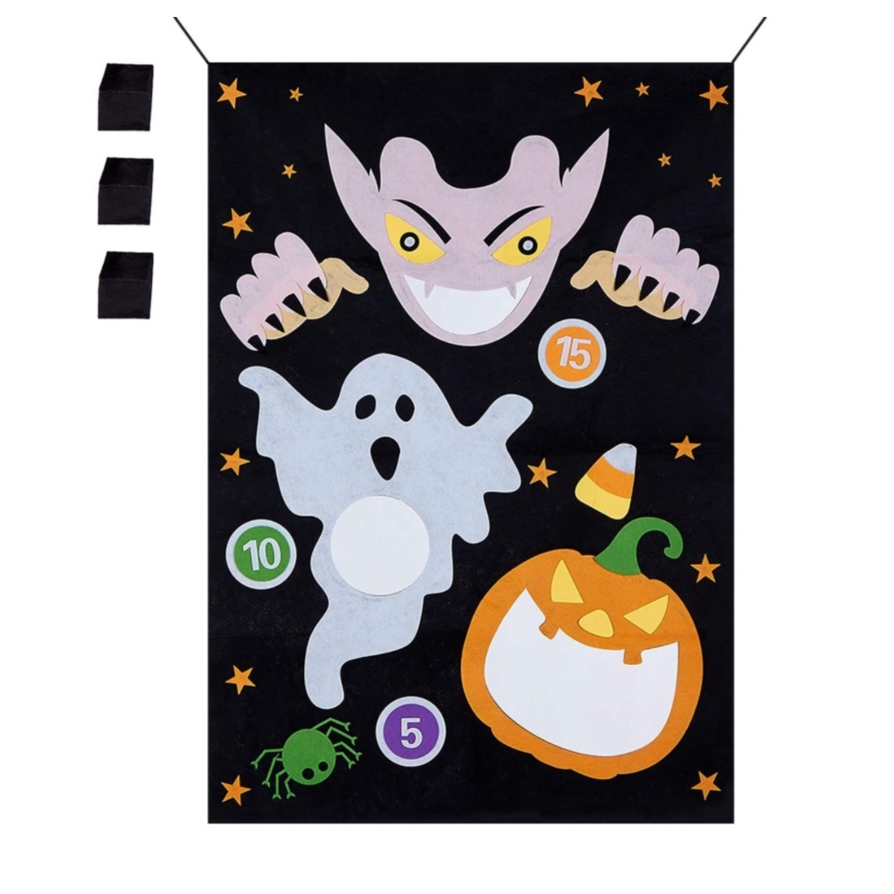 Halloween Decorations Vampire Hanging Toss Game with 3 Bean Bags for Adults Kids